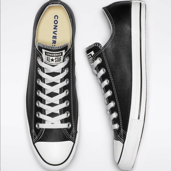 Converse Black and White Sneakers Men’s 7 Women’s 9 - Picture 1 of 7